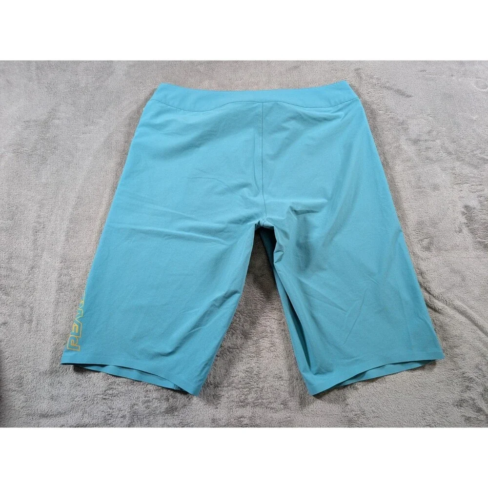 Pearl Izumi Elevate Shell Shorts Mens 32 Mystic Blue Cycling MTB Spell Out Logo